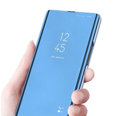 SKALO Xiaomi Redmi 10C Clear View Spegel fodral - Blå