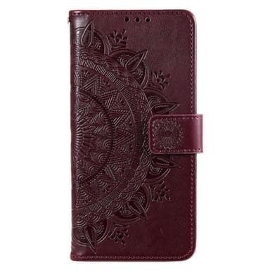SKALO Xiaomi Redmi 10C Mandala Plånboksfodral - Mörkbrun