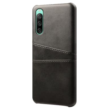 SKALO Sony Xperia 10 IV PU-Läder Korthållare Skal - Svart