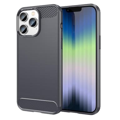 SKALO iPhone 14 Pro Armor Carbon Stöttåligt TPU-skal - Grå
