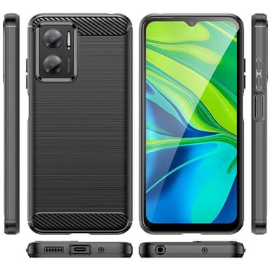 SKALO Xiaomi Redmi 10 5G Armor Carbon Stöttåligt TPU-skal - Svart