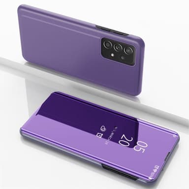 SKALO Samsung A33 5G Clear View Spegel fodral - Mörklila
