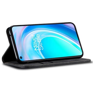 SKALO OnePlus Nord CE 2 Lite 5G Jeans Plånboksfodral - Svart