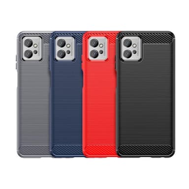 SKALO Motorola Moto G32 Armor Carbon Stöttåligt TPU-skal - Röd