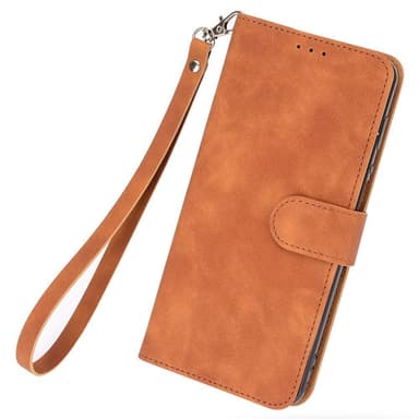 SKALO OnePlus Nord CE 2 Lite 5G Matt PU-Läder Plånboksfodral - Brun