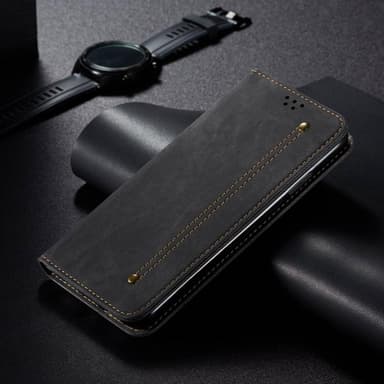 SKALO OnePlus Nord CE 2 Lite 5G Jeans Plånboksfodral - Svart