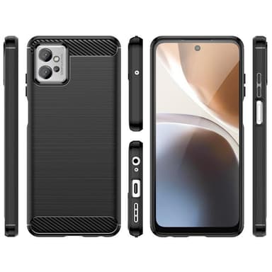 SKALO Motorola Moto G32 Armor Carbon Stöttåligt TPU-skal - Röd