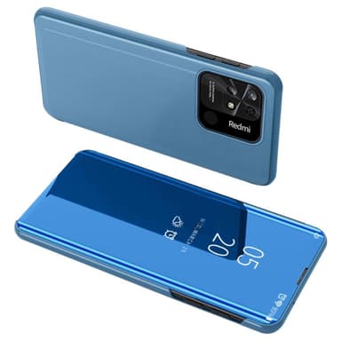 SKALO Xiaomi Redmi 10C Clear View Spegel fodral - Blå