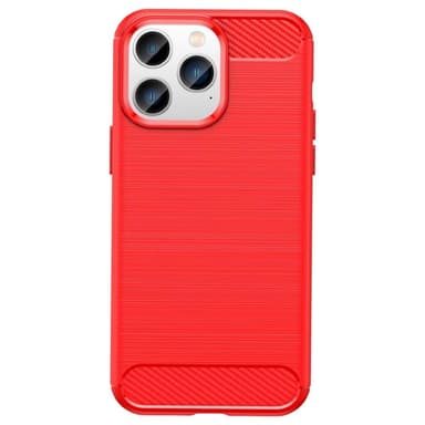 SKALO iPhone 14 Pro Max Armor Carbon Stöttåligt TPU-skal - Röd