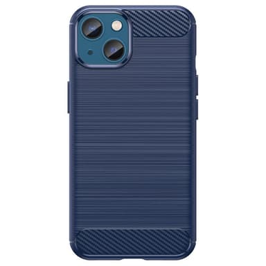 SKALO iPhone 14 Armor Carbon Stöttåligt TPU-skal - Blå