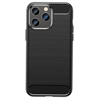 SKALO iPhone 14 Pro Armor Carbon Stöttåligt TPU-skal - Svart