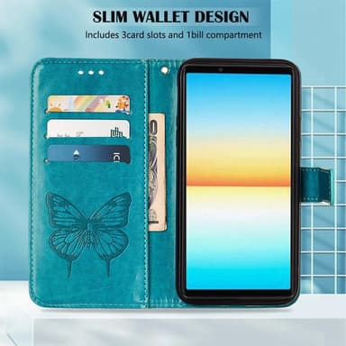 SKALO Sony Xperia 10 IV Mandala Plånboksfodral - Blå