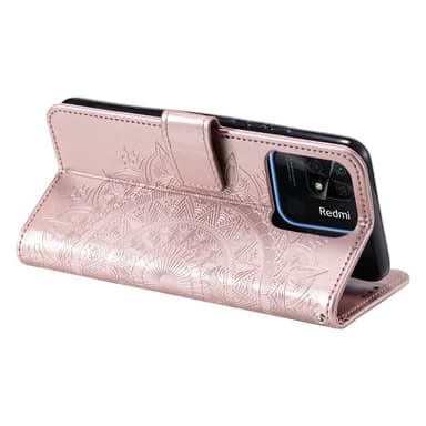 SKALO Xiaomi Redmi 10C Mandala Plånboksfodral - Roséguld