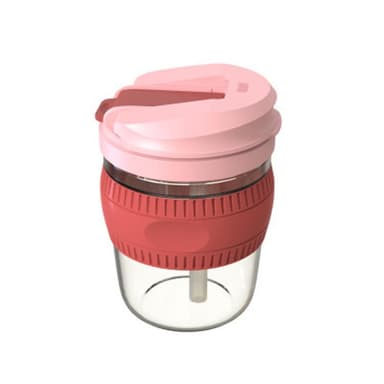 Take away-mugg med sugrör, Rosa