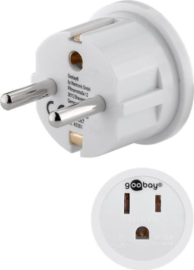 Goobay Nätadapter USA/Japan, vit