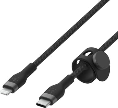 Belkin BoostCharge Pro Flex USB-C till Lightning-kabel (svart)