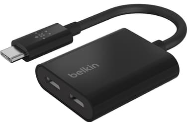 Belkin USB-C ljud- och laddningskabel (svart)