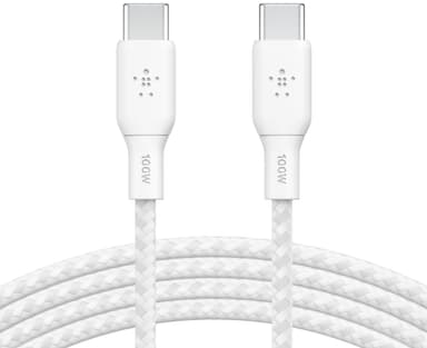 Belkin USB-C till USB-C 2.0-kabel (vit)