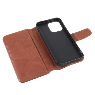 Nordic Covers iPhone 14 Pro Fodral Essential Leather Maple Brown