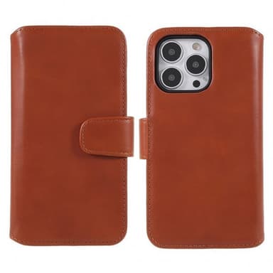 Nordic Covers iPhone 14 Pro Fodral Essential Leather Maple Brown