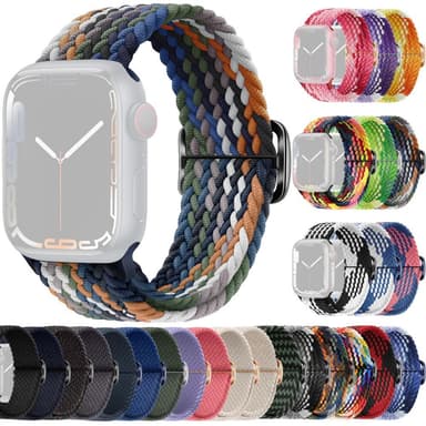 SKALO Flätat tygarmband Apple Watch 38/40/41mm - Camouflage 2