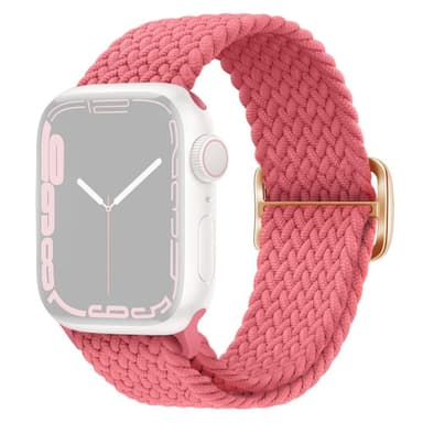 SKALO Flätat tygarmband Apple Watch 38/40/41mm - Rosa