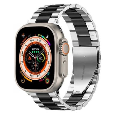Armband rostfritt stål Apple Watch Ultra (49mm) - Silver/Svart