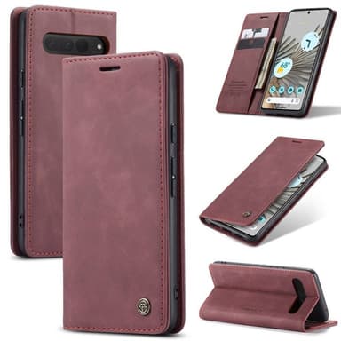 CaseMe Smart Magnet FlipCase Google Pixel 7 Pro - Vinröd