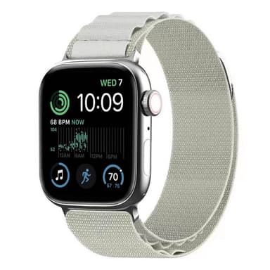 Artic Elastiskt nylon Armband Apple Watch SE 2022 (44mm) - Starlight