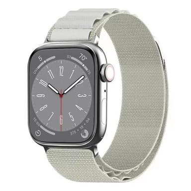 Artic Elastiskt nylon Armband Apple Watch 8 (45mm) - Starlight