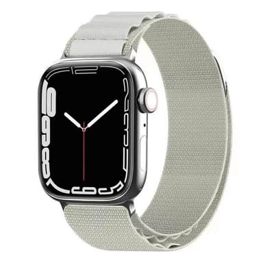 Artic Elastiskt nylon Armband Apple Watch 7 (41mm) - Starlight