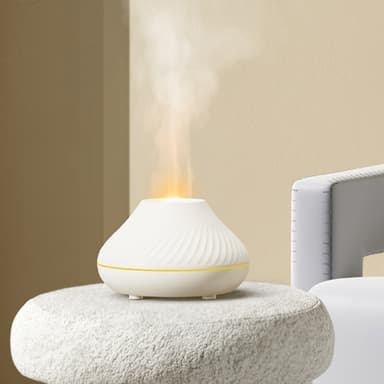 Flame Air Aroma Diffuser Luftfuktare Beige