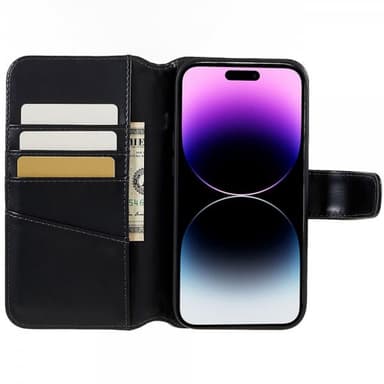 Nordic Covers iPhone 14 Pro Max Fodral MagLeather Raven Black