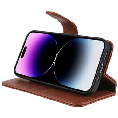 Nordic Covers iPhone 14 Pro Max Fodral MagLeather Maple Brown