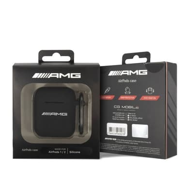 AMG AirPods 1/2 Skal Liquid Silicone Svart