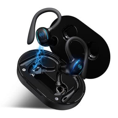 Trådlösa hörlurar Bluetooth 5.3 ENC brusreducerande IPX7 Svart