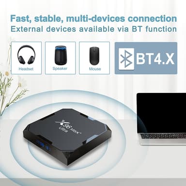X96 Max Ultra TV Box Android 11.0 2.4G/5G Svart 4 GB+64 GB