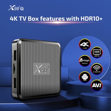 X98Q TV Box Android 11.0 2.4G/5G Svart 1 GB+8GB