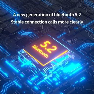 Bluetooth 5.2 sporthörlurar med bygel/band Svart