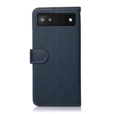 KHAZNEH Plånboksfodral till Google Pixel 6a - Blå/Brun