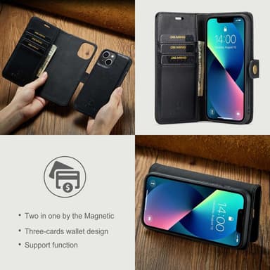iPhone 14 DG.MING 2 i 1 Plånboksfodral