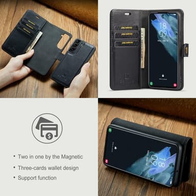 Samsung Galaxy S22 5G DG.MING Split Läder 2 i 1 Plånboksfodral