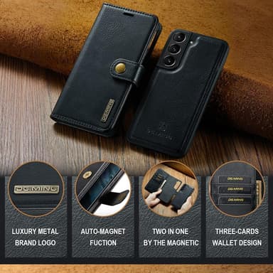 Samsung Galaxy S22 5G DG.MING Split Läder 2 i 1 Plånboksfodral