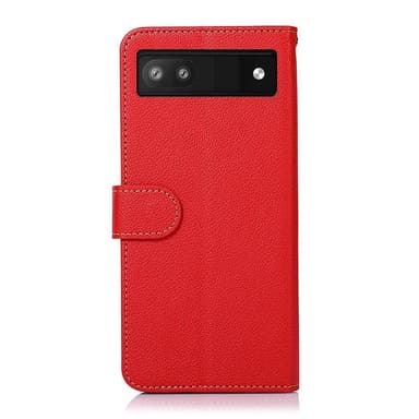 KHAZNEH Plånboksfodral till Google Pixel 6a - Röd/Svart