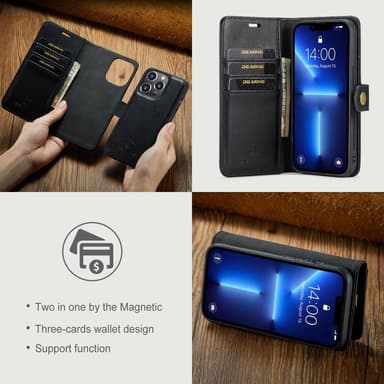 iPhone 14 Pro DG.MING 2 i 1 Plånboksfodral