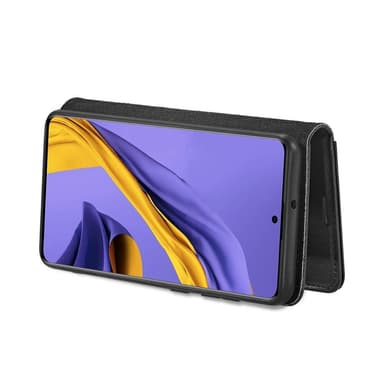 DG.MING Samsung Galaxy A71 Split Läder Plånboksfodral - Svart