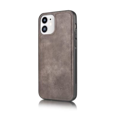 DG.MING iPhone 12 Mini Split Läder Plånboksfodral - Grå