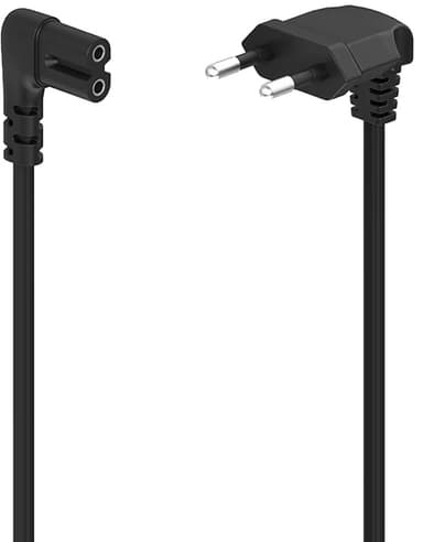 Hama Angled Euro Plug kabel 3m (svart)