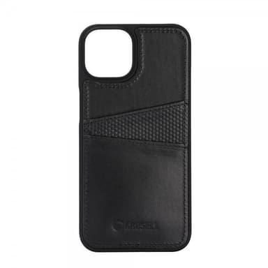Krusell iPhone 14 Plus Skal Leather CardCover Svart