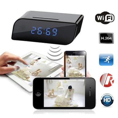 HD Spionkamera, Väckarklocka, Wifi, 1080p